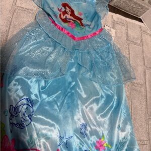 Disney Girls' Toddler Princess Fantasy Nightgown, Ariel Ocean Dreams, 2T new